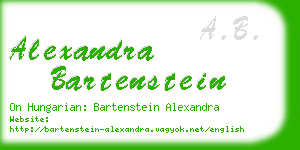 alexandra bartenstein business card